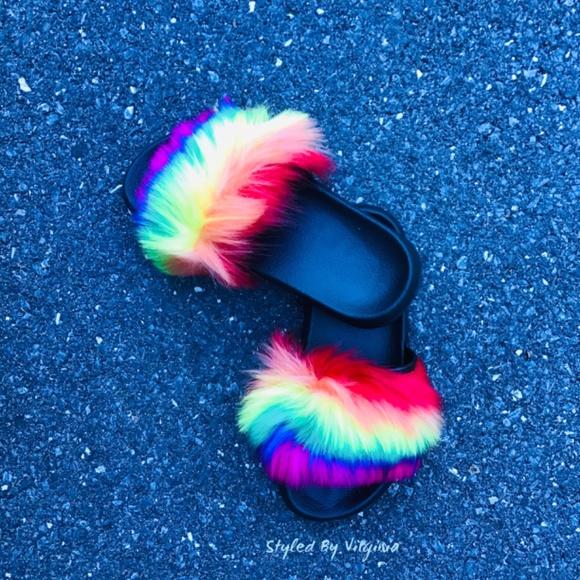 Fur toe fuzzy slides NEW - Picture 5 of 5